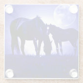 馬とブルーナイト ガラスコースター (裏面)