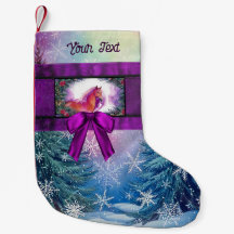 馬とホリデーリボンと冬のシーン