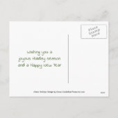 馬とホリークリスマスホリデーカスタマイズ シーズンポストカード (裏面)