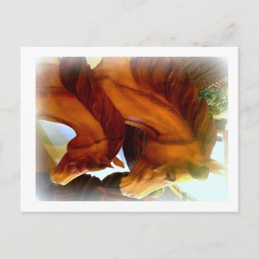 馬とポニーの葉書 ポストカード (正面)