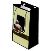 馬とポニーの馬術をテーマにした スモールペーパーバッグ (裏面アングル)