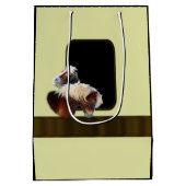 馬とポニーの馬術をテーマにした ミディアムペーパーバッグ (裏面)