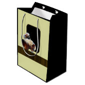 馬とポニーの馬術をテーマにした ミディアムペーパーバッグ (裏面アングル)