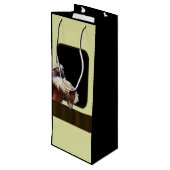 馬とポニーの馬術をテーマにした ワインギフトバッグ (裏面アングル)