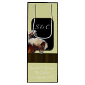 馬とポニーの馬術をテーマにした ワインギフトバッグ (正面)