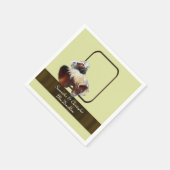 馬とポニーの馬術をテーマ結婚にした スタンダードカクテルナプキン (角)