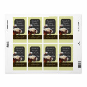 馬とポニーをテーマにした結婚ワインボトル ラベル (フルシート)