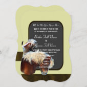 馬とポニー馬結婚乗り 招待状 (正面/裏面)