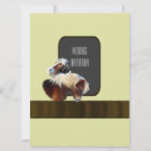 馬とポニー馬結婚乗り 招待状 (裏面)