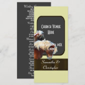 馬とポニー馬術結婚式プログラム プログラム (正面/裏面)