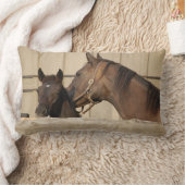 馬とポニー ランバークッション (ブランケット)