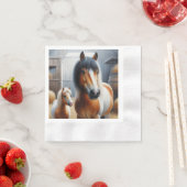 馬とポニー 縁ありカクテルナプキン (インサイチュ)