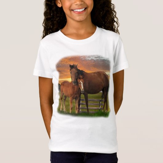馬とポニー Tシャツ (正面)