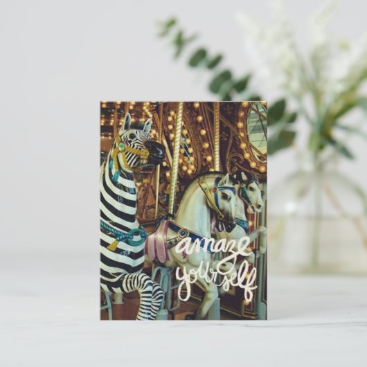 馬とメリーゼブラが自分を驚かせ感動的る シーズンポストカード (スタンド正面)