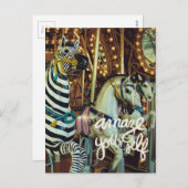 馬とメリーゼブラが自分を驚かせ感動的る シーズンポストカード (正面/裏面)