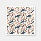 馬とライダーナプキン | 秋馬術フォークAr スタンダードカクテルナプキン (正面)