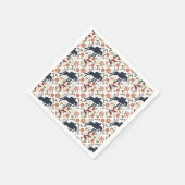 馬とライダーナプキン | 秋馬術フォークAr スタンダードカクテルナプキン (角)