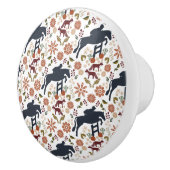 馬とライダーノブプルエクストリアンフォークアート セラミックノブ (右)