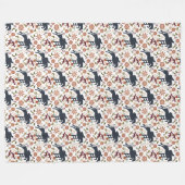 馬とライダーフリースブランケット馬術デコール フリースブランケット (正面(横))