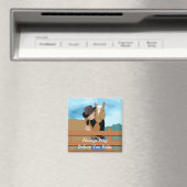 馬とライダーベクターアート祈りの言葉磁石 マグネット (インサイチュ (食洗機))