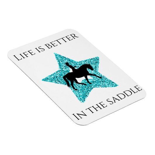 馬とライダー – 人生はサドルでより良い マグネット (右側)