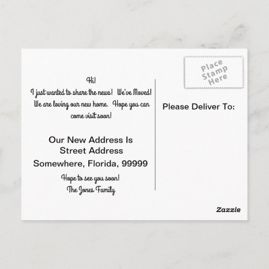 馬とロバの新しいアドレスのポストカード ポストカード (裏面)