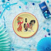 馬とロープ付き西カウボーイパーティー ペーパープレート (パーティー)