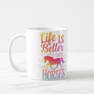 馬と一緒なら人生もっと素敵 馬術 ライフ コーヒーマグカップ