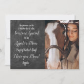 馬と一緒に撮ったあなたのための母の日のカード シーズンカード (正面)