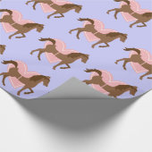 馬と乗り手の贈り物パーソナライズされた、 ラッピングペーパー (角)