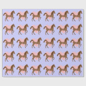 馬と乗り手の贈り物パーソナライズされた、 ラッピングペーパー (フラット)