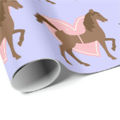 馬と乗り手の贈り物パーソナライズされた、 ラッピングペーパー (ロールコーナー)