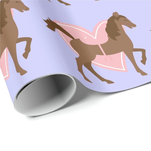 馬と乗り手の贈り物パーソナライズされた、 ラッピングペーパー (ロールコーナー)