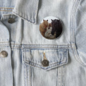 馬と乗り手の贈り物パーソナライズされた、 缶バッジ (インサイチュ)