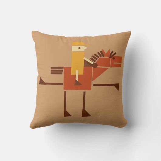 馬と乗り手 クッション (裏面)