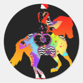 馬と乗り手 ラウンドシール (正面)