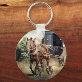 馬と乳母車のルーラルアイオワキーチェーン キーホルダー (正面)