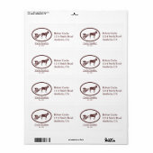 馬と乳母車のロゴ ラベル (フルシート)