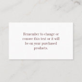 馬と乳母車のロゴ 名刺 (裏面)