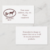 馬と乳母車のロゴ 名刺 (正面/裏面)