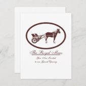 馬と乳母車のロゴ 招待状 (正面/裏面)