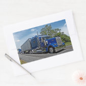 馬と乳母車表現のシール 長方形シール (封筒)