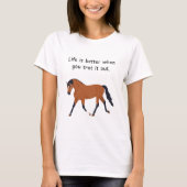 馬と共にストレスを振り払う Tシャツ (正面)