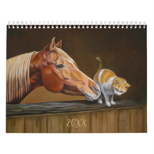 馬と動物のアート2023カレンカスタマイズダ カレンダー (カバー)