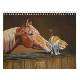 馬と動物のアート2023カレンカスタマイズダ カレンダー