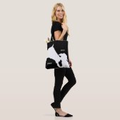 馬と女の子のキス女性のカーボーイ西部名 トートバッグ (モデル)