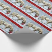 馬と女の子の冬クリスマスギフト紙 ラッピングペーパー (角)