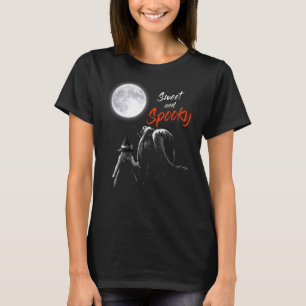 馬と女の子の甘不気味い女の子のhallow tシャツ