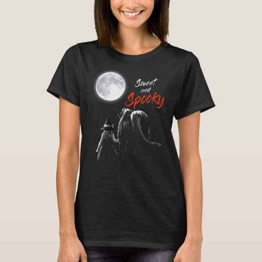 馬と女の子の甘不気味い女の子のhallow tシャツ (正面)