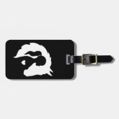 馬と女の子の馬好きシルエットハート ラゲッジタグ (正面横)